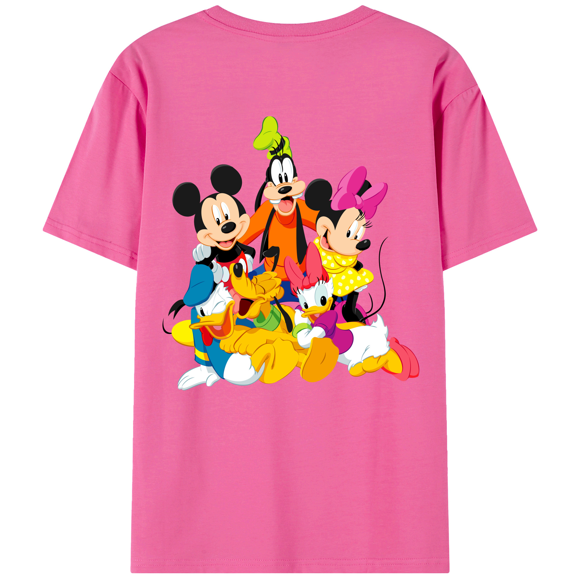 （画像用） ミッキーマウス Mickey Mouse レディース半袖Tシャツ(バックプリント)